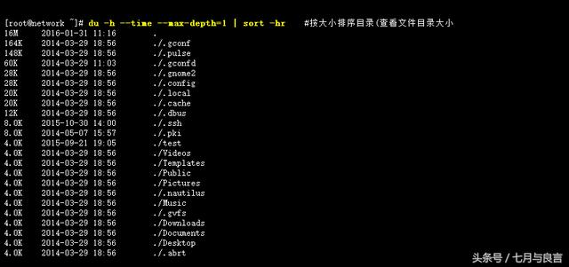 linux系统服务器 查看磁盘 du 命令介绍