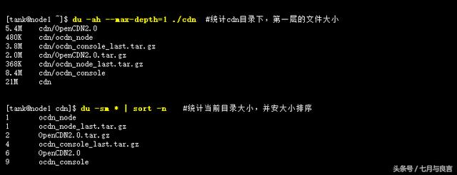 linux系统服务器 查看磁盘 du 命令介绍